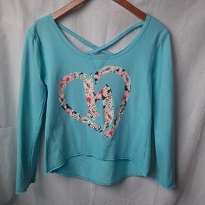 Hostility Scoop Neck high low crisscross Sweater